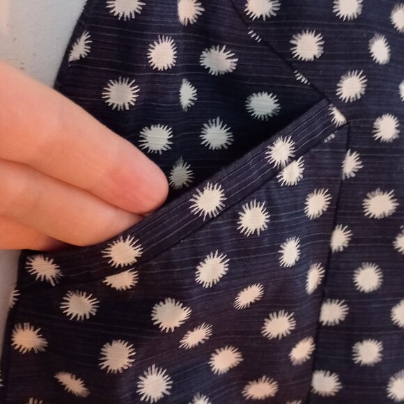 BODEN navy and white starburst polka dots mini skirt - Picture 4 of 10